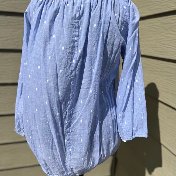 J. CREW women's size S, drawstring blouse with elastic waist - Picture 4 of 5